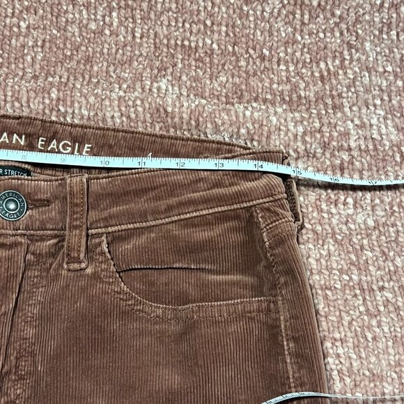 American Eagle Corduroy Pants Super Stretch Skinny Rust Orange Size 8 Short - Picture 7 of 10